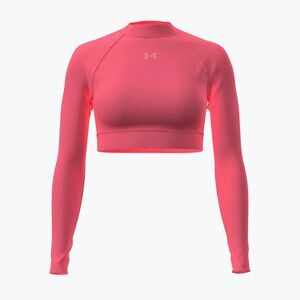 Női hosszú ujjú edzőfelső Under Armour HeatGear Crop Mock bittersweet pink/posh pink (HeatGear Crop Mock 6012691-600) kép