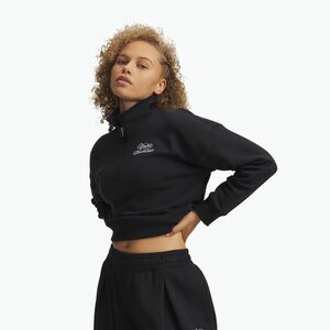 Női pulóver Under Armour Rival Fleece Script HZ black/white (Rival Fleece Script HZ 6012292-001) kép