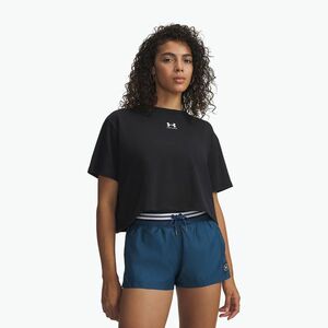 Női edzőpóló Under Armour Rival Boxy Tee Solid black/white (Rival Boxy Tee Solid 6011064-001) kép
