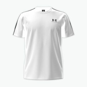 Férfi edzőpóló Under Armour Icon Heavyweight Tee Taping white/black (Icon Heavyweight Tee Taping 1390300-100) kép