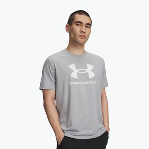 Férfi póló Under Armour Sportstyle Logo Update steel light heather/white (Sportstyle Logo Update 1382911-037) kép