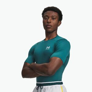 Férfi edzőpóló Under Armour HG Armour Comp rack green/white (HG Armour Comp 1361518-338) kép