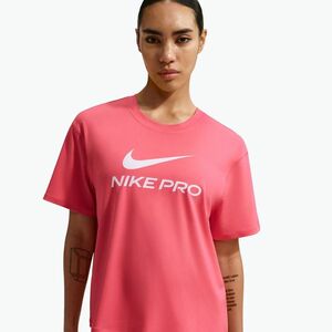 Női edzőpóló Nike Pro Dri-Fit Loose sea coral/white (Pro Dri-Fit Loose SS IQ0820) kép