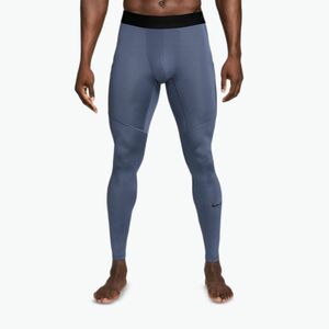 Férfi edzőleggings Nike Pro Dri-Fit Tight Fitness diffused blue/black (Pro Dri-Fit Tight Fitness FB7952-491) kép