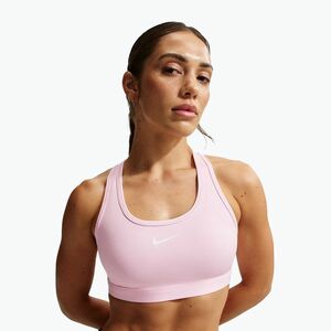 Sportmelltartó Nike Swoosh Medium Support pink foam/stone mauve/white (Swoosh Medium Support DX6821-663) kép