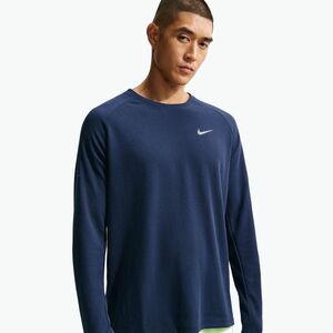 Férfi hosszú ujjú futópóló Nike Stride Dri-Fit Waffle Crew midnight navy (Stride Dri-Fit Waffle Crew HV2705-410) kép