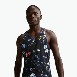 Férfi futótrikó Nike AeroSwift Dri-Fit ADV Singlet black/laser orange (AeroSwift Dri-Fit ADV Singlet IF2072) kép