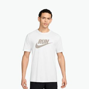 Férfi futópóló Nike Dri-Fit Running white/moon particle (Dri-Fit Running IH4238) kép