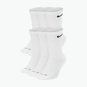 Férfi zoknik Nike Everyday Plus Cushioned Crew 6 pár white/black (Everyday Plus Cushioned Crew SX6897-100) kép