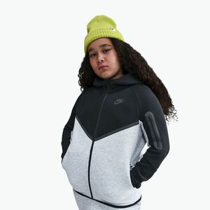 Gyerek pulóver Nike Sportswear Tech Fleece Full-Zip dark grey heather/black/black/black (Tech Fleece Full-Zip HV6166) kép
