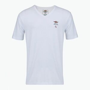 V-nyakú férfi póló Aeronautica Militare AM1UTI006 white (AM1UTI006 V-Neck) kép