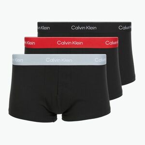 Boxeralsók Calvin Klein LV00NB4389 Low Rise Trunk 3 pár black/adrenaline rush/white/black (LV00NB4389 Low Rise Trunk) kép