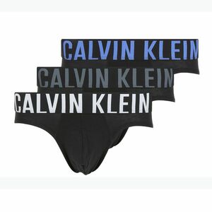 Férfi slip Calvin Klein 000NB3607A Hip Brief 3 pár black bodies/turbulence/white/iridescent (Hip Brief 000NB3607AZDM) kép