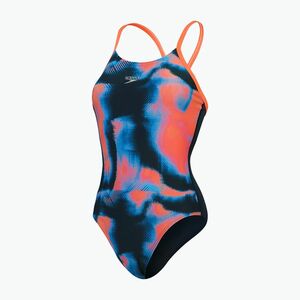 Női egyrészes fürdőruha Speedo Allover Fixed Crossback true navy/siren red/punch blue (Allover Fixed Crossback 8-1284717592) kép