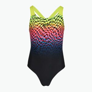 Gyerek egyrészes fürdőruha Speedo Digital Placement Powerback black/pink (Digital Placement Powerback 8-00373316780) kép