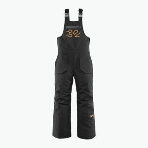 Gyerek kantáros snowboard nadrág ThirtyTwo Basement Bib black/orange (Basement Bib T.26.PTY.YBB.BK.3M.1) kép