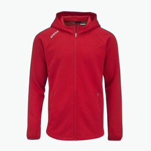 Férfi cipzáras pulóver CCM Locker Room Full Zip SR red (Locker Room Full Zip SR FFZ2TA-SRLRED) kép