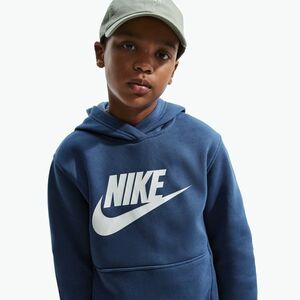 Gyerek pulóver Nike Club Fleece Hoodie mystic navy/white (Club Fleece Hoodie FD2988-461) kép