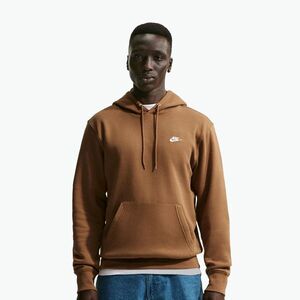 Férfi kapucnis pulóver Nike Club Pullover Hoodie ale brown/ale brown/white (Club Pullover Hoodie FN3859-270) kép
