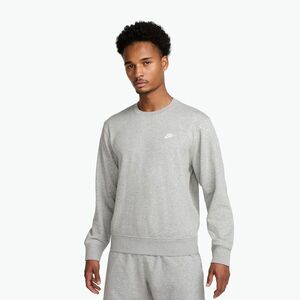 Férfi pulóver Nike Club French Terry Crew dark grey heather/white (Club French Terry Crew FN3888-063) kép