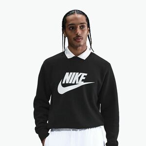 Férfi pulóver Nike Sportswear Club Graphic Fleece Crew black/white (Sportswear Club Graphic Fleece Crew FN3890-010) kép