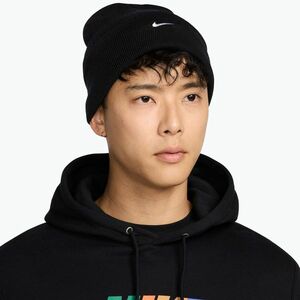 Téli sapka Nike Peak Swoosh Beanie black/white (Peak Swoosh Beanie HF0187) kép