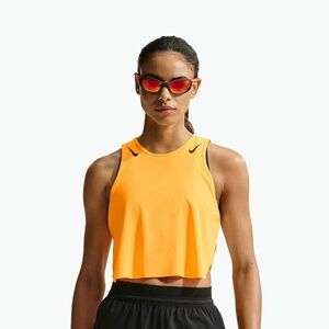 Női futópóló Nike AeroSwift Dri-Fit ADV Cropped Tank Top laser orange/black (AeroSwift Dri-Fit ADV FN2713) kép