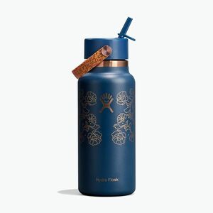 Hőszigetelt kulacs Hydro Flask Wide Mouth with Flex Straw Cap 946 ml western dark blue (Wide Mouth with Flex Straw Cap LE-F25W32) kép