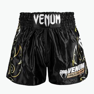 Férfi edzőshort Venum VTC Flames Muay Thai black/gold (VTC Flames Muay Thai VENUM-05877-126) kép