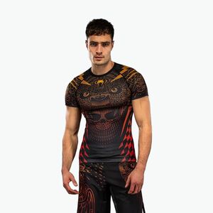 Férfi rashguard Venum Quetzal Fury Rashguard black/fury red/tangerine (Quetzal Fury Rashguard VENUM-05846-100) kép