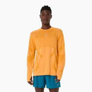 Férfi hosszú ujjú futópóló ASICS Road Seamless LS golden yellow (Road Seamless LS 2011D356) kép