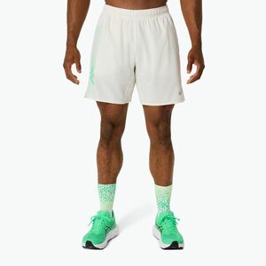 Férfi futóshort ASICS Icon 7IN cream/vital green (Icon 7IN 2011D455-100) kép
