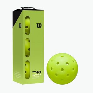 Pickleball-labdák Wilson Max 40 Outdoor Pickleball 3B 3 db green (Max 40 Outdoor Pickleball 3B WR8909201001) kép