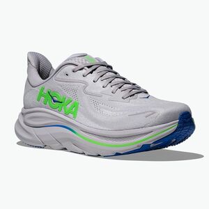 Férfi futócipők HOKA Clifton 10 Wide ash grey/neon green (Clifton 10 Wide 1162032-AYNN) kép