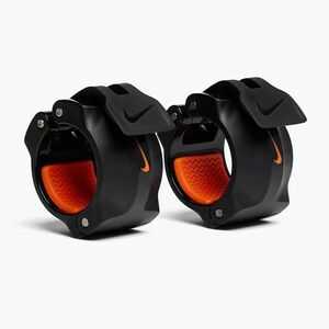Súlyzórúd bilincsek Nike Strength Barbell Collars 2 pcs. black/orange (Barbell Collars ZCAU-1399) kép