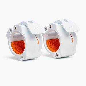 Súlyzórögzítők Nike Strength Barbell Collars 2 pcs. white/orange (Barbell Collars ZCAU-0399) kép