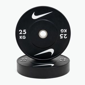 Bumper súlytárcsa Nike Strength Rubber Bumper Plates 25 kg black/white (Rubber Bumper Plates PBAK-1025) kép