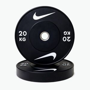 Bumper súlytárcsa Nike Strength Rubber Bumper Plates 20 kg black/white (Rubber Bumper Plates PBAK-1020) kép