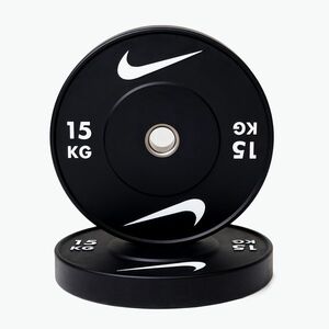 Bumper súlytárcsa Nike Strength Rubber Bumper Plates 15 kg black/white. Méret: 15 kg kép