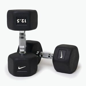 Gumírozott kézisúlyzó Nike Strength Hex Dumbbell 12, 5 kg black/white (Hex Dumbbell DRDK-1012) kép