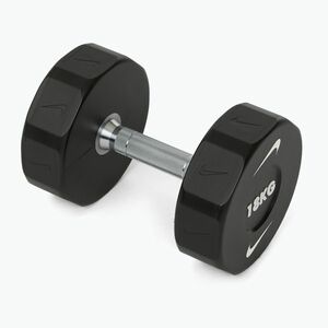 Krómozott kézisúlyzó Nike Strength Pro Urethane Dumbbell 18 kg black/white (Pro Urethane Dumbbell DRCK-1018) kép