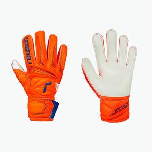 Kesztyűk kapus gyerek Reusch Attrakt Solid Finger Support Junior shocking orange/blue (Attrakt Solid Finger Support Junior 5672510-2290) kép