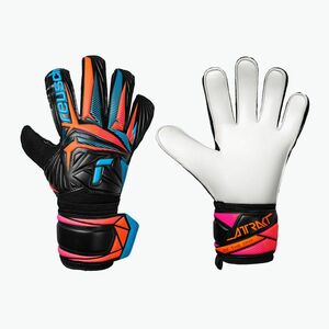 Kapus kesztyűk Reusch Attrakt Solid black/aqua blue/shocking orange (Attrakt Solid 5670515-7090) kép