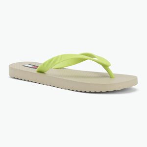 Női flip-flop papucsok Tommy Jeans Logo Summer white clay/lime essence (Logo Summer EN0EN029790ID) kép