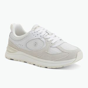 Női cipő Tommy Hilfiger Mix Material Runner white/ecru (Mix Material Runner FW0FW0930601T) kép
