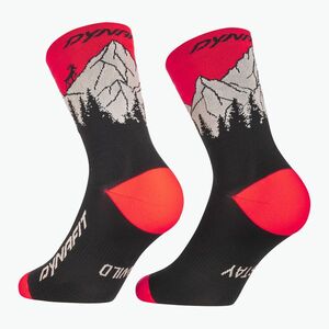 Sízokni DYNAFIT Traverse Crew black out ultra coral/6a10 (Traverse Crew 08-0000072073) kép