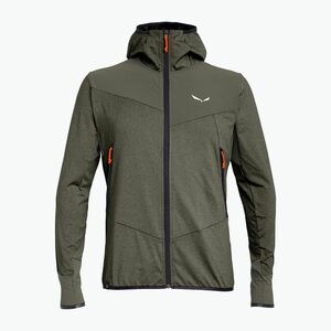 Salewa Agner Hybrid férfi trekking pulóver PL/DST FZ Hoody faded green melange/0910 (Agner Hybrid PL/DST FZ Hoody 00-0000027371) kép