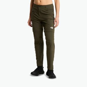 Női túranadrág The North Face Exploration Regular Straight Convertible taupe green (Exploration Regular Straight Convertible NF0A8EC821L1) kép