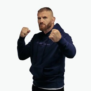 Férfi pulóver MANTO Peaceful Violence Hoody sötétkék (Peaceful Violence Hoody MNH504_NAV) kép