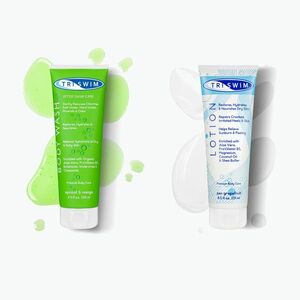 Testápoló kozmetikumok készlete TRISWIM chlorine removing gel 250 ml apricot/mango + balm 251 ml grapefruit (TCSET2X250BWL) kép